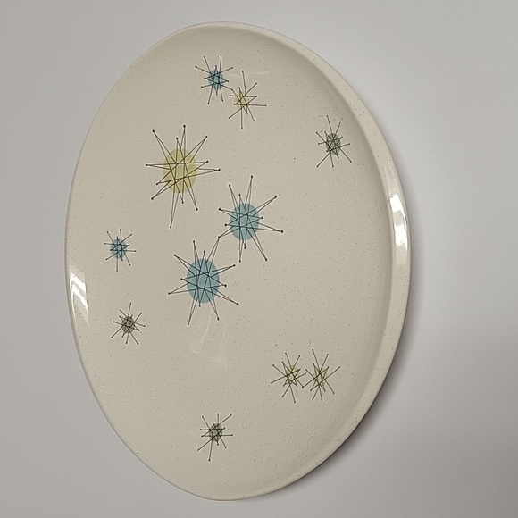 Franciscan Starburst dinner plate atomic mcm 50's 60's speckled Jetsons modern